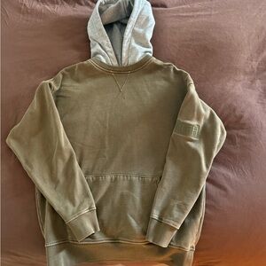 Kith Williams Olive Green Two Toned Hoodie. Size S